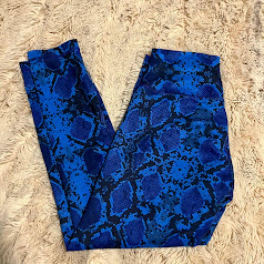 Lululemon Athletica Vibrant Blue Patterned Leggings